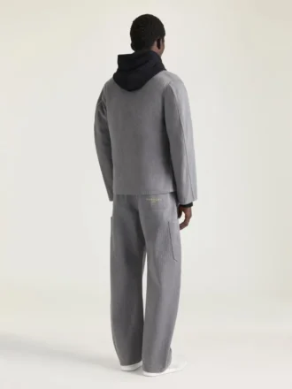 Veste en denim à chevrons brodée « Givenchy Paris »