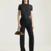 Pantalon cigarette ajusté en laine