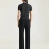 Pantalon cigarette ajusté en laine