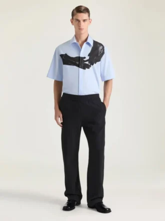 Pantalon de jogging à coutures couture en molleton brodé « Givenchy Paris »