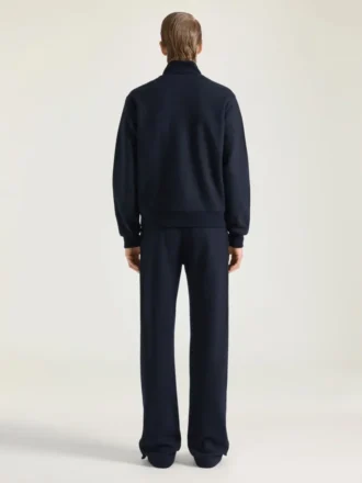 Sweat-shirt zippé en laine et cachemire avec patch Givenchy