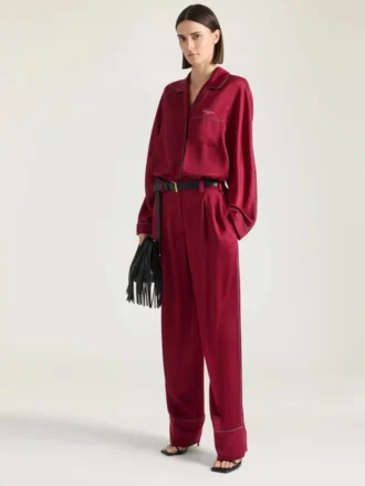 Chemise pyjama en soie