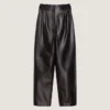 Pantalon à double pli en cuir Pantalon à double pli en cuir