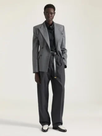 Pantalon à double pli en laine
