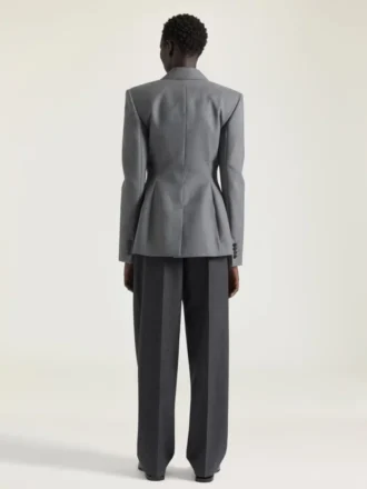 Pantalon à double pli en laine