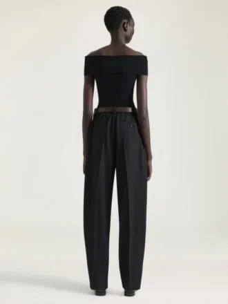 Pantalon à double pli en laine