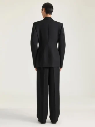 Veste cintrée à simple boutonnage en laine