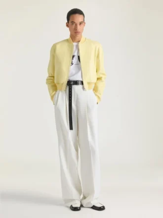 Bomber en cuir nappa