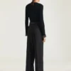 Pantalon à double pli en laine et mohair Pantalon à double pli en laine et mohair