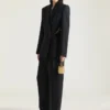 Veste fendue à double boutonnage en laine Veste fendue à double boutonnage en laine
