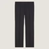 Pantalon droit ajusté en flanelle Pantalon droit ajusté en flanelle