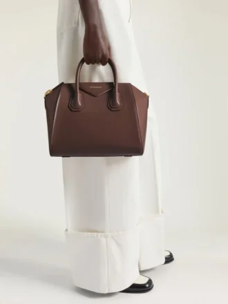 Petit Antigona Bag en cuir Box