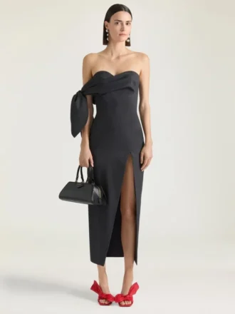 Mules à talons Boudoir en cuir nappa avec nœud