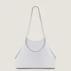 Petit sac cabas à facettes en cuir grainé