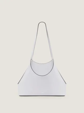 Petit sac cabas à facettes en cuir grainé