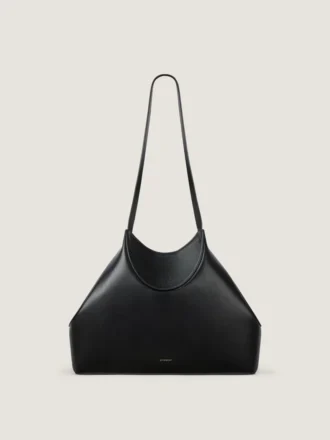 Petit sac cabas à facettes en cuir grainé Petit sac cabas à facettes en cuir grainé