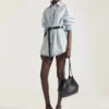 Robe cocon en denim bleu clair Robe cocon en denim bleu clair