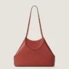 Petit sac cabas à facettes en cuir grainé Petit sac cabas à facettes en cuir grainé