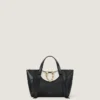 Petit sac Snatch en cuir bicolore grainé Petit sac Snatch en cuir bicolore grainé