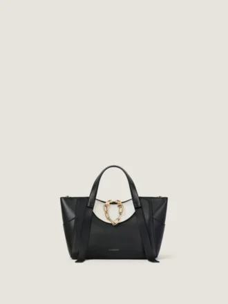 Petit sac Snatch en cuir bicolore grainé