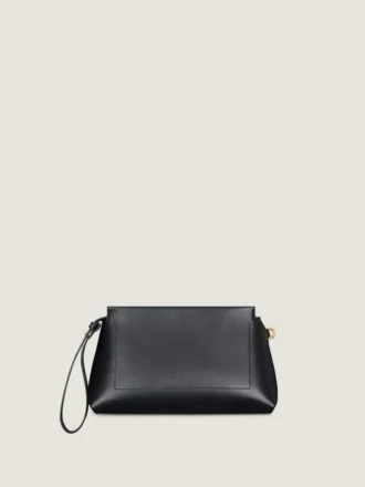 Pochette de jour en cuir brillant