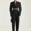 Veste cocon courte en laine Veste cocon courte en laine