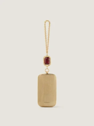 Pochette de soirée en métal avec bijou en cristal