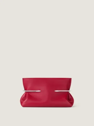 Pochette souple Pinch en cuir nappa