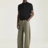 Polo en coton avec détails en gros-grain Polo en coton avec détails en gros-grain