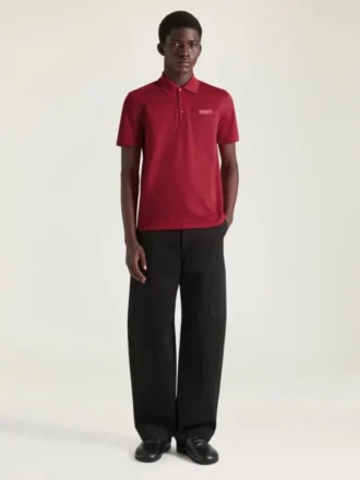 Polo en coton avec gros-grain Givenchy Paris