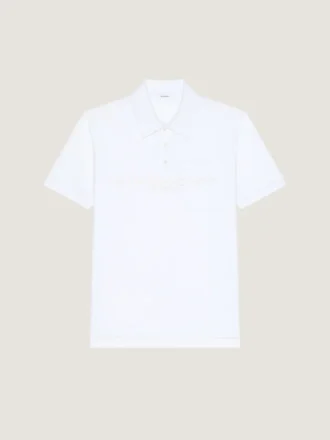 Polo en coton et soie avec jacquard Givenchy Paris