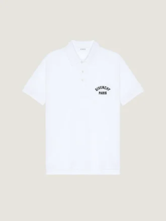 Polo en coton piqué avec broderie Givenchy Paris