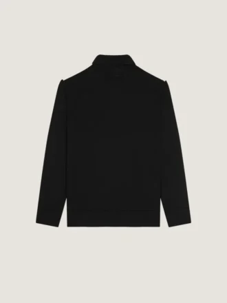 Polo en laine avec détails en gros-grain