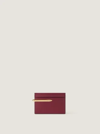 Porte-cartes à plis en cuir
