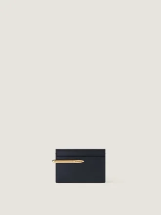 Porte-cartes à plis en cuir