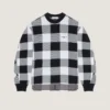 Pull à carreaux en laine brodé « Givenchy Paris » Pull à carreaux en laine brodé « Givenchy Paris »