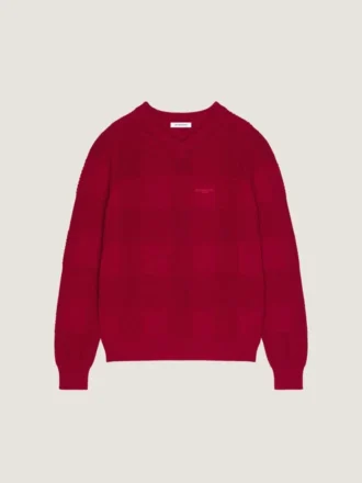 Pull à carreaux en maille de coton