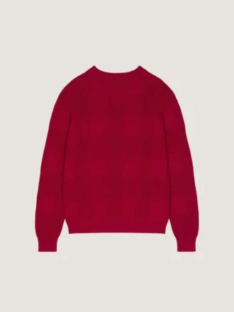 Pull à carreaux en maille de coton