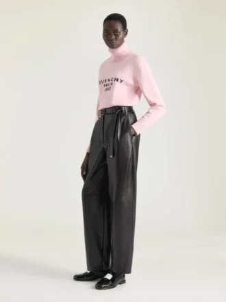 Pull à col roulé en laine et cachemire avec signature Givenchy