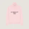 Pull à col roulé en laine et cachemire avec signature Givenchy Pull à col roulé en laine et cachemire avec signature Givenchy