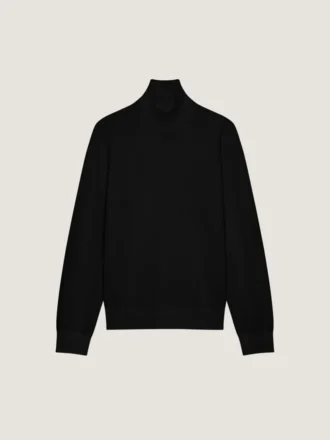 Pull à col roulé en maille de cachemire