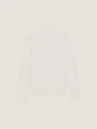 Pull à col roulé en maille de cachemire