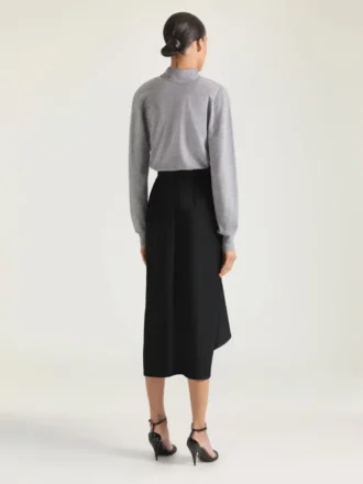 Pull drapé en laine