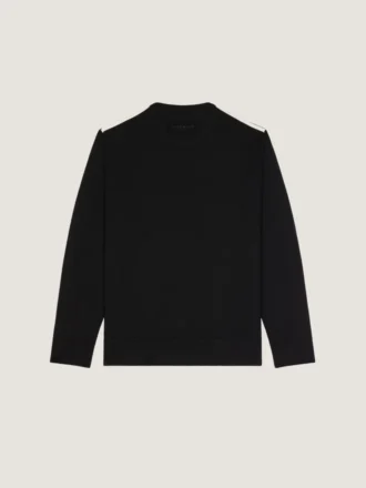 Pull en laine avec détails en gros-grain Pull en laine avec détails en gros-grain