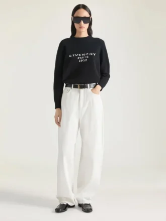 Pull en laine et cachemire avec signature Givenchy