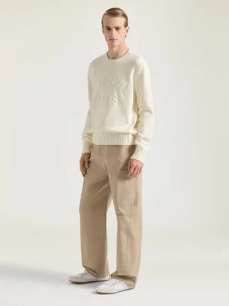 Pull en maille de coton avec broderie « Givenchy Paris » Pull en maille de coton avec broderie « Givenchy Paris »