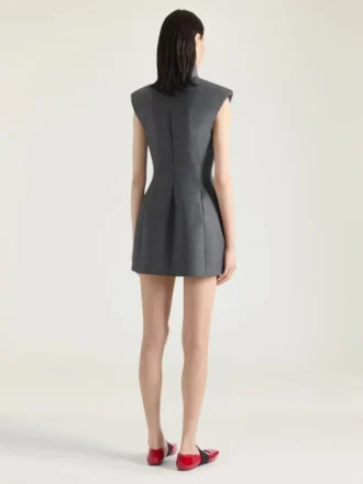 Robe ajustée sans manches en laine