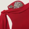 Robe bustier longue de soirée en crêpe avec nœud et paillettes Robe bustier longue de soirée en crêpe avec nœud et paillettes