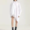 Robe chemise asymétrique en coton avec nœud Robe chemise asymétrique en coton avec nœud