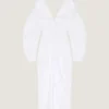 Robe chemise longue fendue en popeline Robe chemise longue fendue en popeline